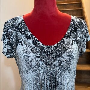 Y2K tee shirt/tee shirt dress unity world wear petite stretchy material